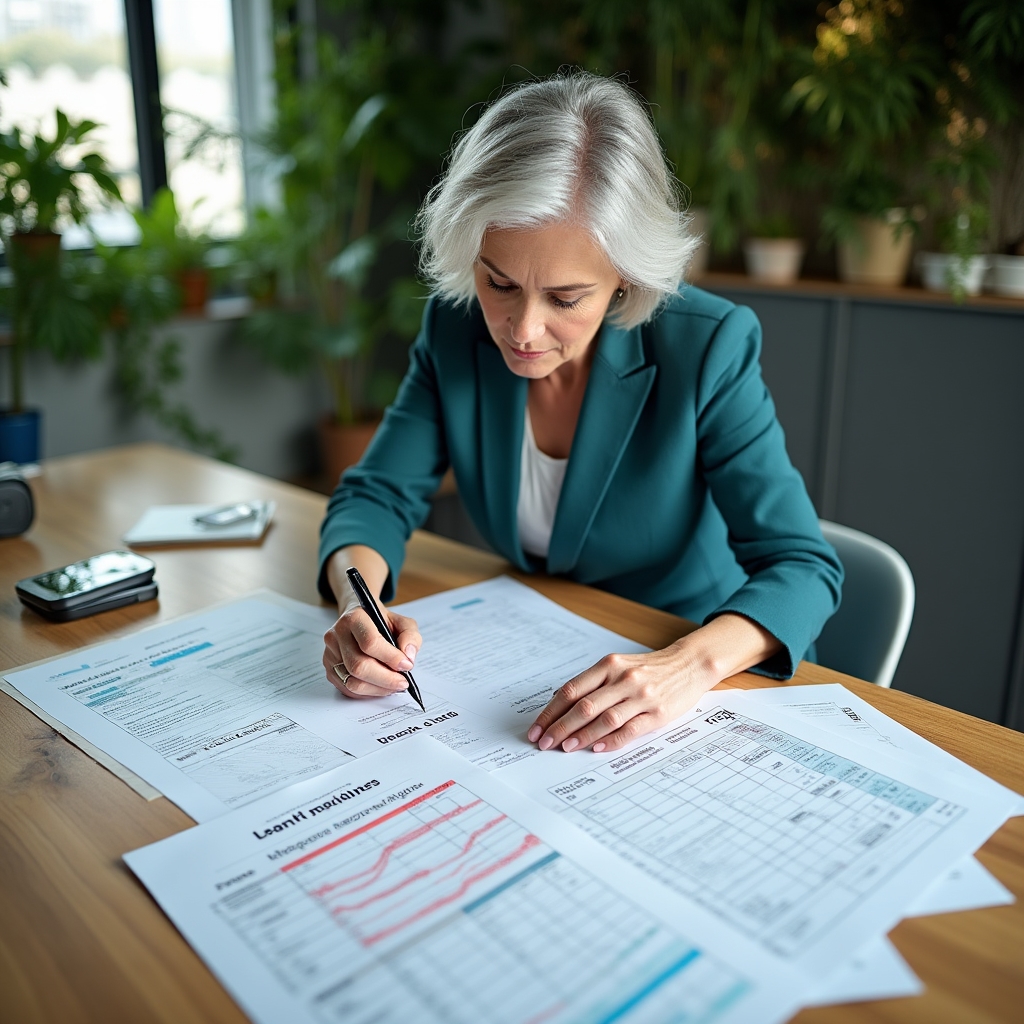 Analisi metodica di documenti bancari con annotazioni e confronti su foglio di lavoro